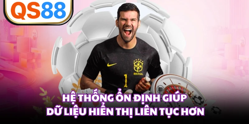 Hệ thống ổn định giúp dữ liệu hiển thị liên tục hơn